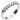 RHODIUM PLATED RING WITH CRYSTALS