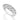 RHODIUM PLATED RING WITH ZIRCONIA