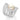 RHODIUM PLATED RING WITH PEARL AND ZIRCONIA