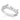 RHODIUM PLATED RING WITH ZIRCONIA
