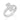 RHODIUM PLATED RING WITH ZIRCONIA