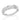 RHODIUM PLATED RING WITH ZIRCONIA
