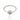 RHODIUM PLATED RING WITH ZIRCONIA