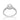 RHODIUM PLATED RING WITH ZIRCONIA