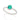 RHODIUM PLATED RING WITH CRYSTAL