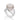 RHODIUM PLATED RING WITH PEARL