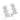 RHODIUM PLATED RING WITH ZIRCONIA