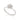 RHODIUM PLATED RING WITH ZIRCONIA