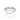 RHODIUM DOUBLE BAND RING IN BLUE