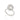 RHODIUM PLATED RING WITH ZIRCONIA