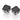 RHODIUM PLATED EARRING WITH ZIRCONIA
