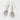 RHODIUM PLATED EARRING WITH PEARL AND CRYSTAL