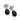 RHODIUM PLATED EARRING WITH STONE