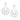 RHODIUM PLATED EARRING