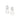 RHODIUM PLATED EARRING WITH ZIRCONIA AND STONE