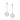 RHODIUM PLATED EARRING WITH PEARL AND ZIRCONIA