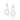 RHODIUM PLATED EARRING