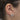 RHODIUM PLATED EARRING WITH ZIR