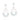 RHODIUM PLATED EARRING WITH ZIRCONIA