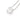 RHODIUM PLATED CHAIN WITH ZIRCONIA