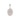 RHODIUM PLATED PENDANT WITH CRYSTAL