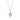 RHODIUM PLATED PENDANT WITH CRYSTAL