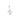 RHODIUM PLATED PENDANT WITH ZIRCONIA