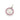 RHODIUM TEDDY BEAR FACE PENDANT IN PINK