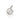 RHODIUM PLATED PENDANT WITH ZIRCONIA