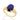 GOLD RING WITH CRYSTAL AND ZIRCONIA