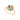 GOLD ABSTRACT RING IN BLUE AND GREEN