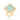 GOLD SQUARE STONE MAXI RING IN LIGHT BLUE
