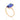 GOLD COLORED GLASS SOLITAIRE RING