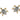 GOLD EARRING WITH RHODIUM