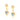 GOLD PLATED EARRING WITH CRYSTAL