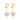GOLD EARRING WITH PEARL AND CRYSTAL