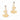 GOLD KID'S EARRING WITH CRYSTAL