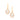 GOLD EARRING WITH PEARL AND CRYSTAL