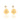 GOLD EARRING WITH CRYSTAL AND ZIRCONIA