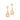 GOLD EARRING WITH CRYSTAL AND ZIRCONIA