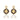 GOLD EARRING WITH CRYSTAL AND ZIRCONIA