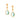 GOLD EARRING WITH CRYSTAL AND ZIRCONIA