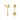 GOLD PLATED EARRING WITH ZIR