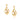 GOLD EARRING WITH ZIRCONIA