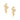GOLD EARRING WITH ZIRCONIA