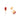 GOLD KID'S NAVETTE EARRING IN RED