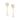 GOLD EARRING WITH PEARL AND ZIRCONIA