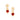 GOLD RED HEART DANGLY EARRING