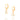 GOLD POINT OF LIGHT HUGGIE EARRINGS
