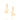 GOLD BUTTERFLY OUTLINE HUGGIE EARRINGS